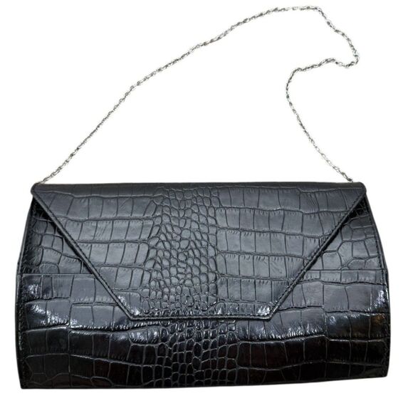 BCBG Maxazria Faux Snakeskin Clutch 9.5x5.5 Envelope Y2k Shoulder Bag - Picture 1 of 8